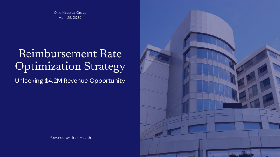 Cover of an illustrative CMA reimbursement optimization strategy export
